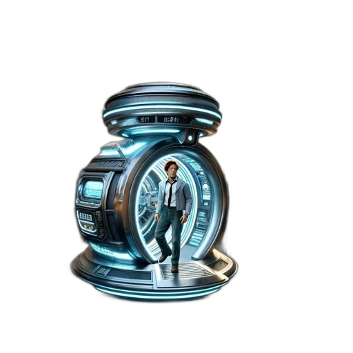 robot, bottle, 3d render, concept art transparent PNG cut-out
