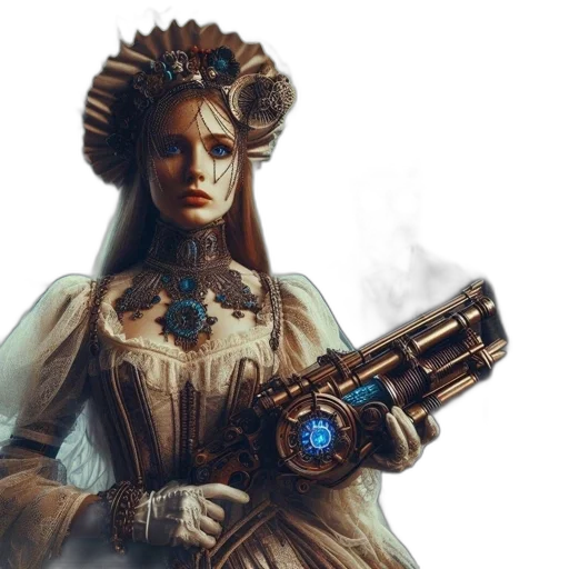weapon, staff, dress, jewelry transparent PNG cut-out