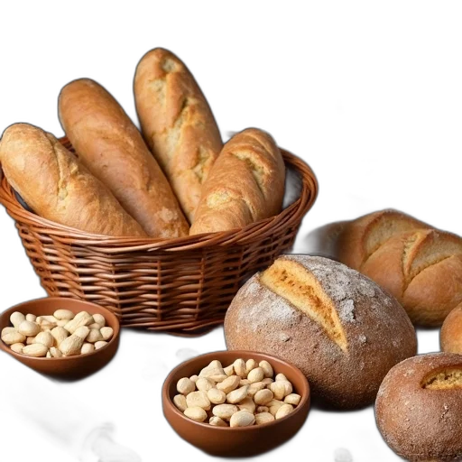 food, photorealistic, 3d render, variety transparent PNG cut-out