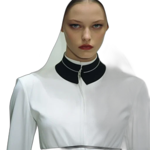 jacket, dress, staff, face transparent PNG cut-out