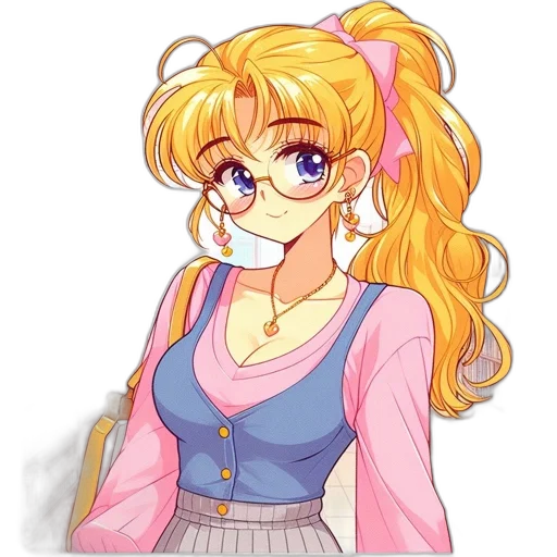 staff, dress, anime, cartoon transparent PNG cut-out