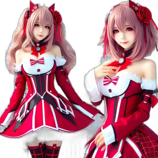 dress, 3d render, concept art, anime transparent PNG cut-out