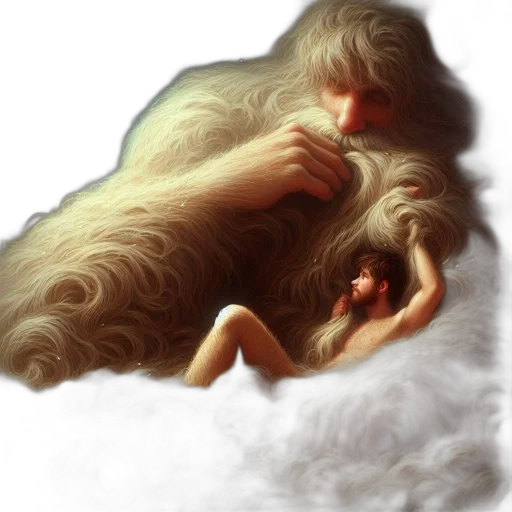 creature, hair, animal, photorealistic transparent PNG cut-out