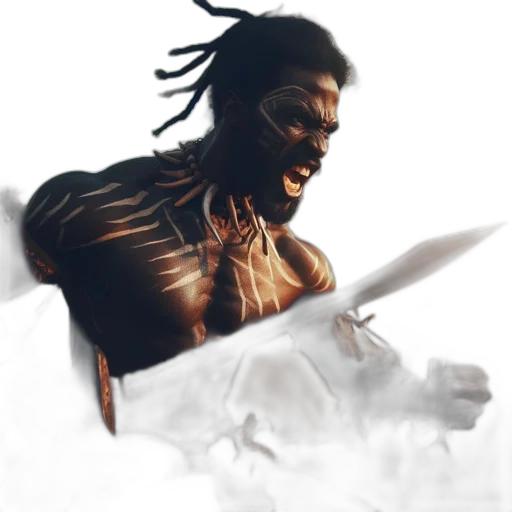 mask, creature, face, sword transparent PNG cut-out