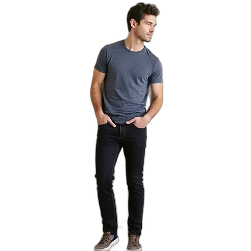 jacket, 3d render, dark, monochrome transparent PNG cut-out