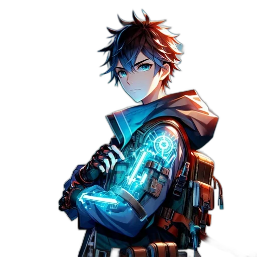 weapon, jacket, staff, sword transparent PNG cut-out