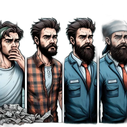comic book art, concept art, cartoon, pixel art transparent PNG cut-out
