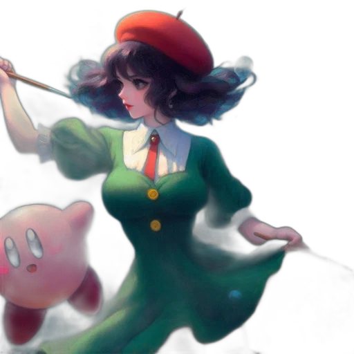 dress, hat, concept art, watercolor transparent PNG cut-out
