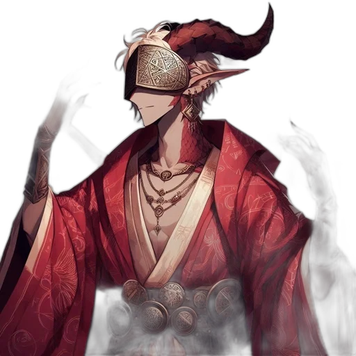mask, dragon, staff, face transparent PNG cut-out