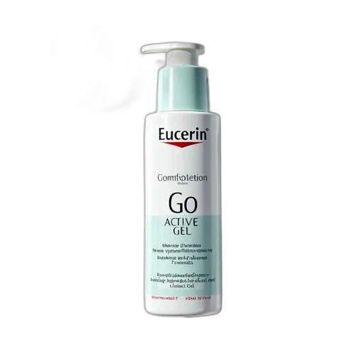 bottle, eucerin, active, gel transparent PNG cut-out