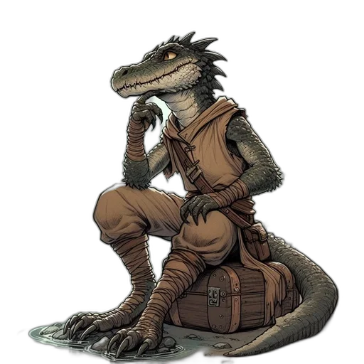 dragon, creature, animal, staff transparent PNG cut-out