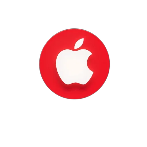 staff, 3d render, red, circle transparent PNG cut-out
