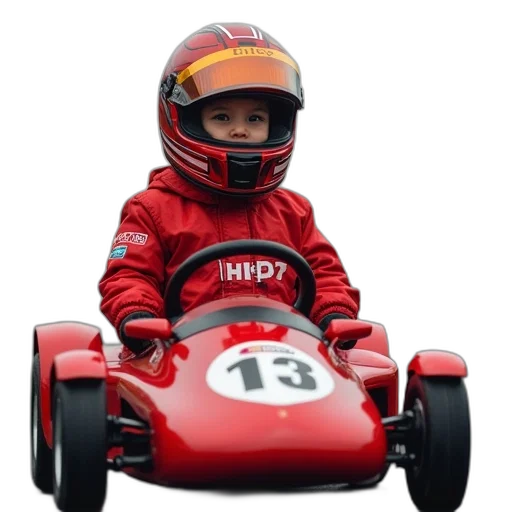 car, photorealistic, children, race transparent PNG cut-out