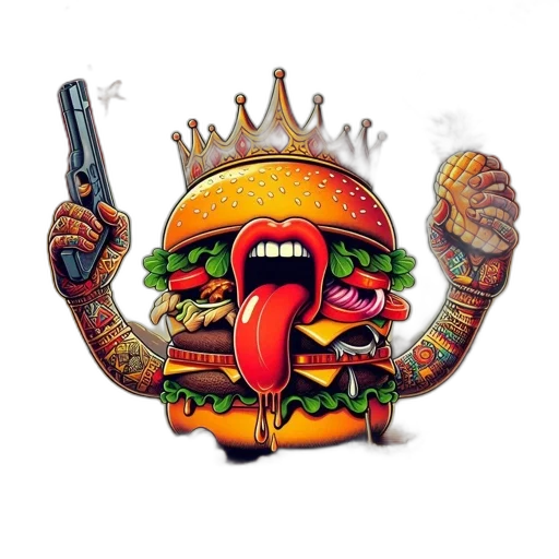food, pixel art, concept art, photorealistic transparent PNG cut-out