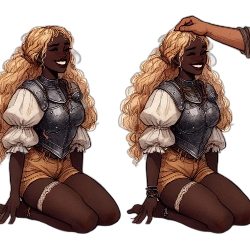 hair, concept art, fantasy art, pixel art transparent PNG cut-out