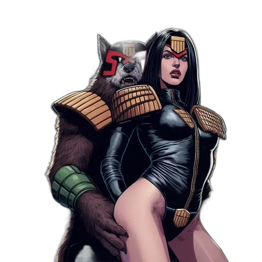 comic book art, concept art, fantasy art, cyberpunk transparent PNG cut-out