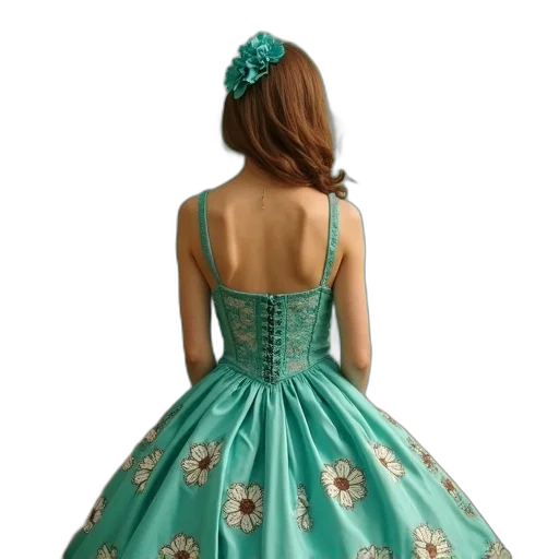 dress, crown, jewelry, photorealistic transparent PNG cut-out