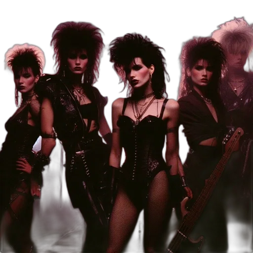 cyberpunk, concept art, five, goth-styled transparent PNG cut-out