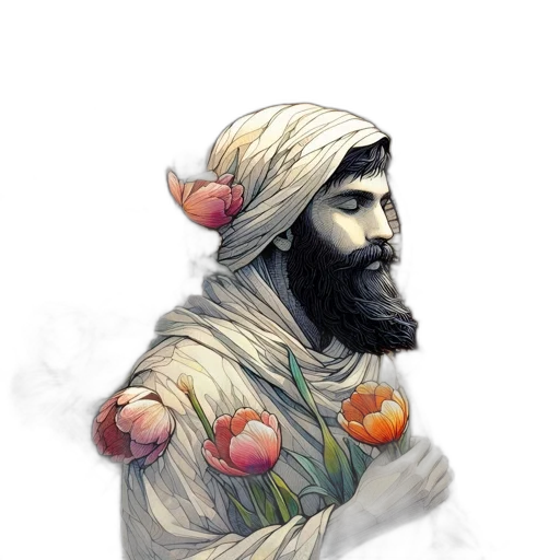flower, face, crown, creature transparent PNG cut-out
