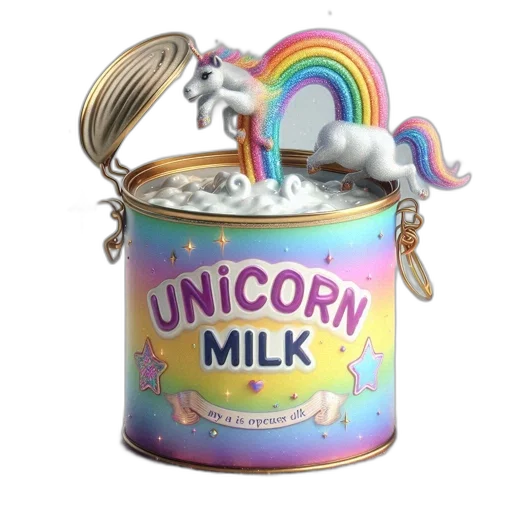 food, colorful, can, unicorn transparent PNG cut-out