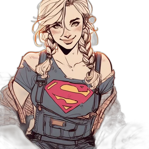 comic book art, concept art, cartoon, watercolor transparent PNG cut-out