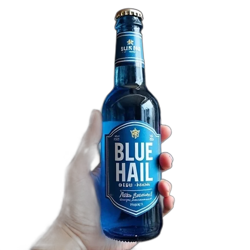 bottle, 3d render, blue, person transparent PNG cut-out