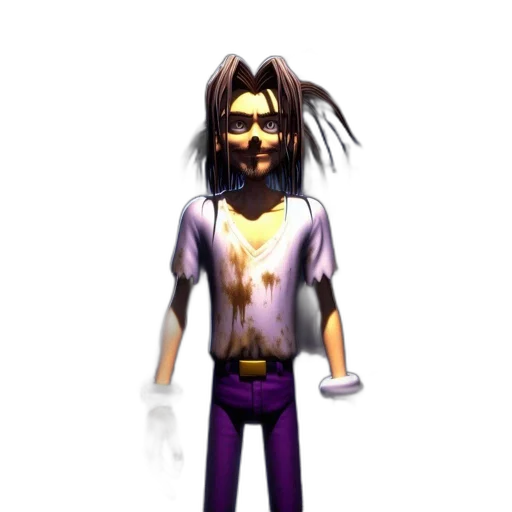 staff, hair, creature, 3d render transparent PNG cut-out