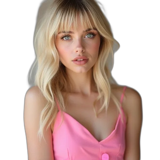 dress, face, hat, hair transparent PNG cut-out