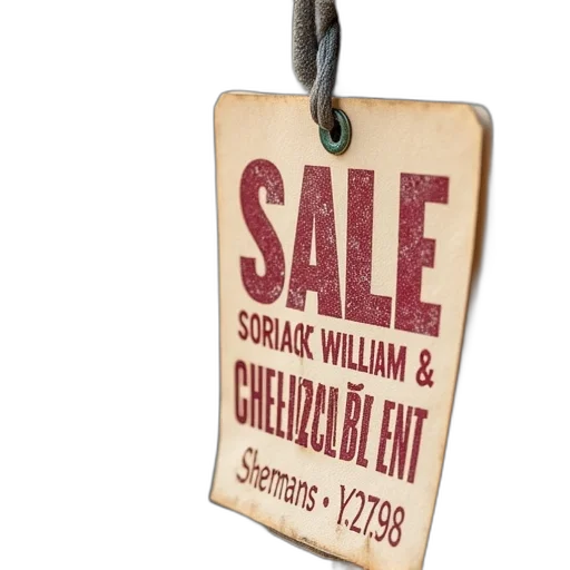 back, sale, card, shermans transparent PNG cut-out