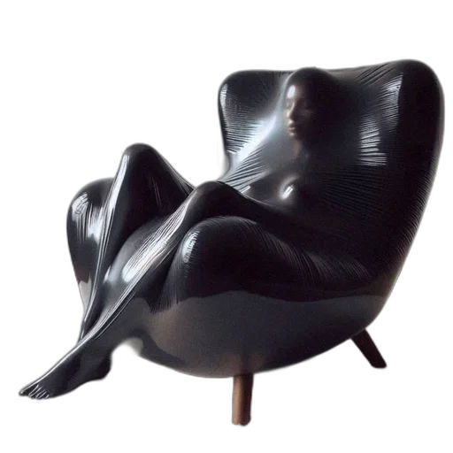 furniture, 3d render, photorealistic, dark transparent PNG cut-out