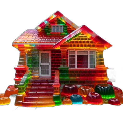 building, 3d render, vibrant, life-sized transparent PNG cut-out