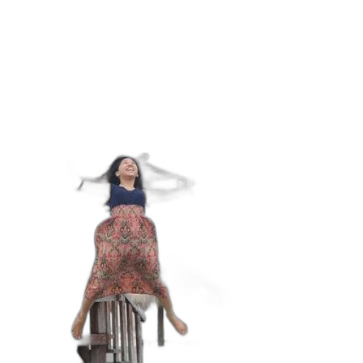 dress, staff, robot, hair transparent PNG cut-out