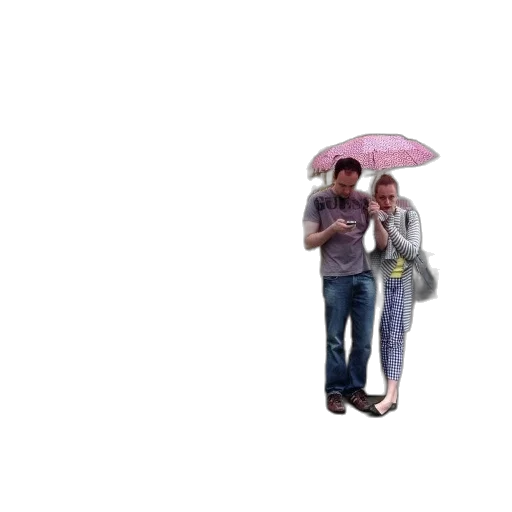 umbrella, jacket, staff, hat transparent PNG cut-out