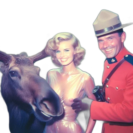 hat, animal, two, people transparent PNG cut-out