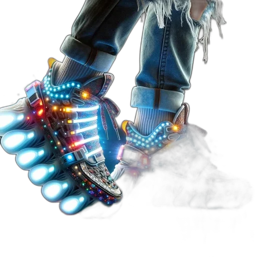 robot, shoes, weapon, staff transparent PNG cut-out