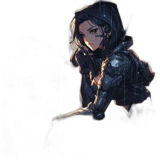 weapon, sword, mask, jacket transparent PNG cut-out