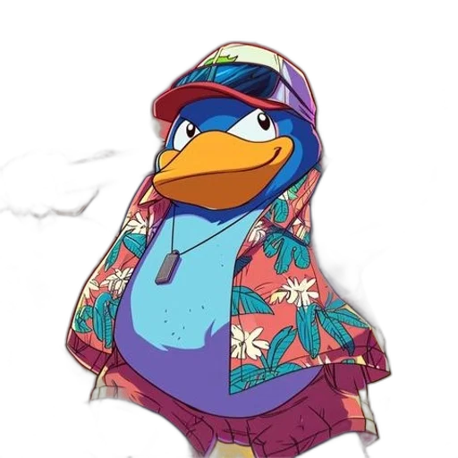 jacket, hat, vaporwave, concept art transparent PNG cut-out