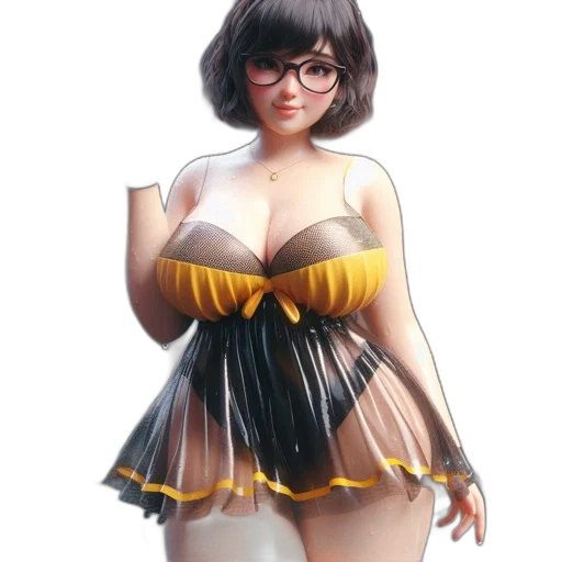 dress, robot, concept art, 3d render transparent PNG cut-out
