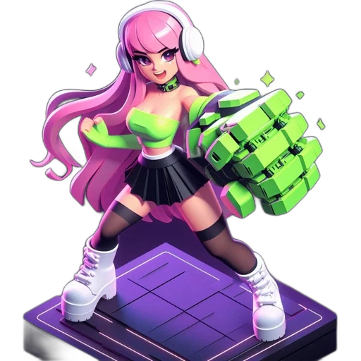 weapon, pixel art, concept art, cyberpunk transparent PNG cut-out