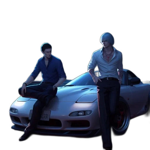 car, jacket, weapon, concept art transparent PNG cut-out