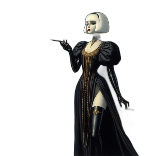 mask, robot, dress, concept art transparent PNG cut-out