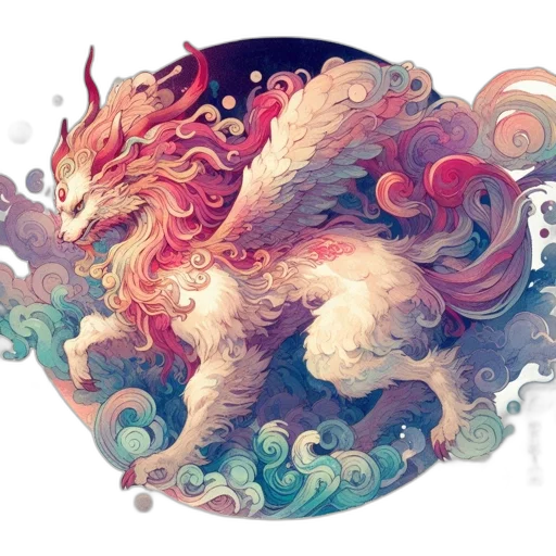 dragon, creature, staff, animal transparent PNG cut-out