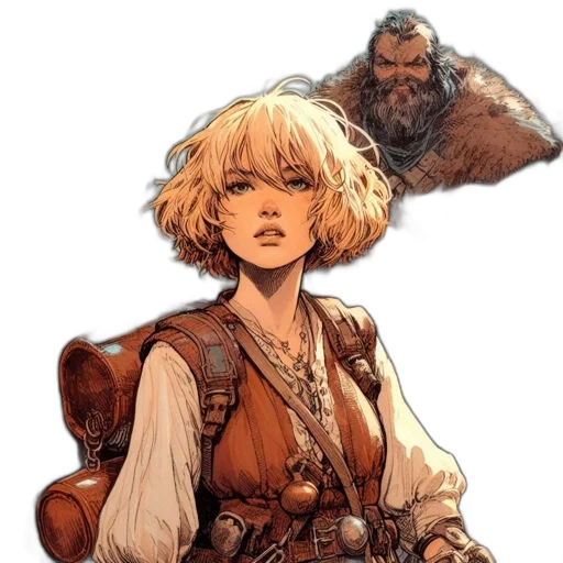jacket, concept art, comic book art, fantasy art transparent PNG cut-out