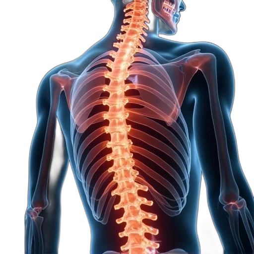 spinal, cords, scapulas, have transparent PNG cut-out