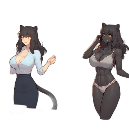 anime, concept art, pixel art, fantasy art transparent PNG cut-out