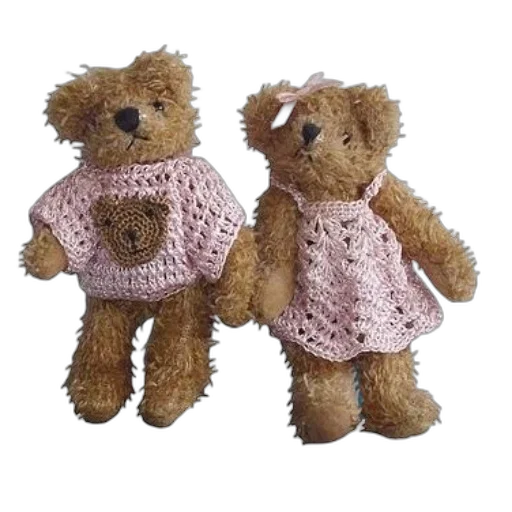 two, teddy, bears, one transparent PNG cut-out