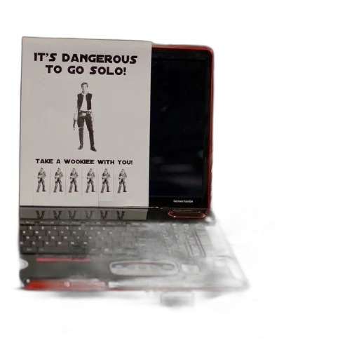 laptop, sign, says, dangerous transparent PNG cut-out