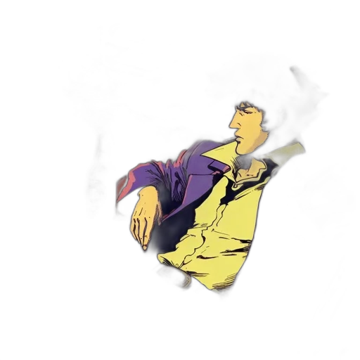 jacket, umbrella, face, staff transparent PNG cut-out