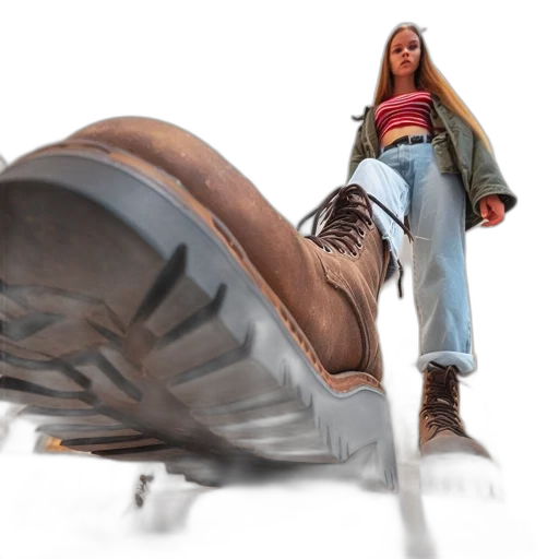 jacket, shoes, creature, hair transparent PNG cut-out