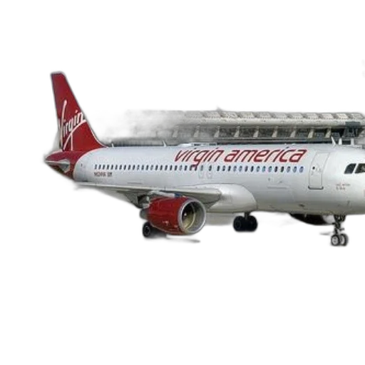 3d render, virgin, america, airplane transparent PNG cut-out
